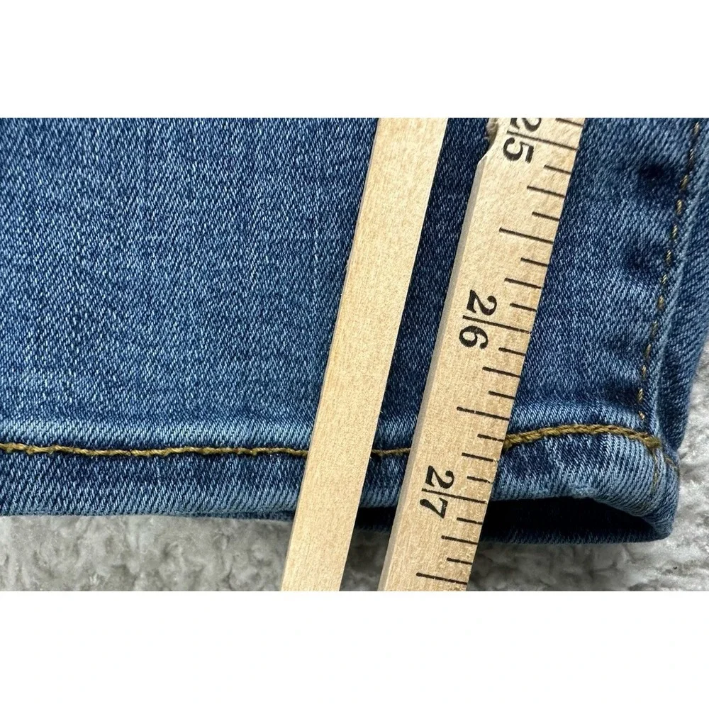 J. Crew 9" High Rise Skinny Jeans Woman's Size 28 Blue Stretch‎ Pockets Denim - Picture 7 of 8